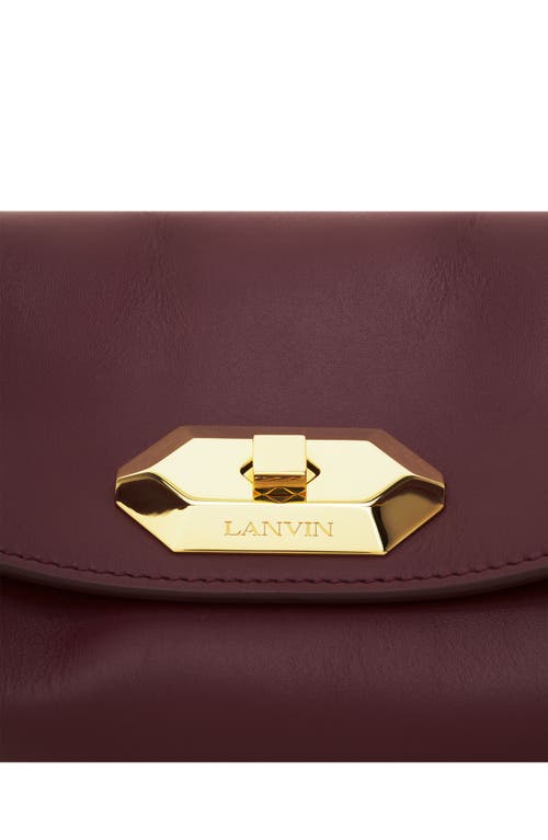 Lanvin Compagnon Asymmetrical Bag In Leather In Burgundy
