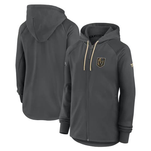 Women's Fanatics  Gray Vegas Golden Knights Authentic Pro Rink Fleece Full-Zip Jacket