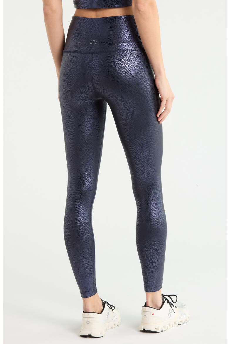Powershine High Waist Midi Leggings, Alternate, color, NAVY VIPER NAVY