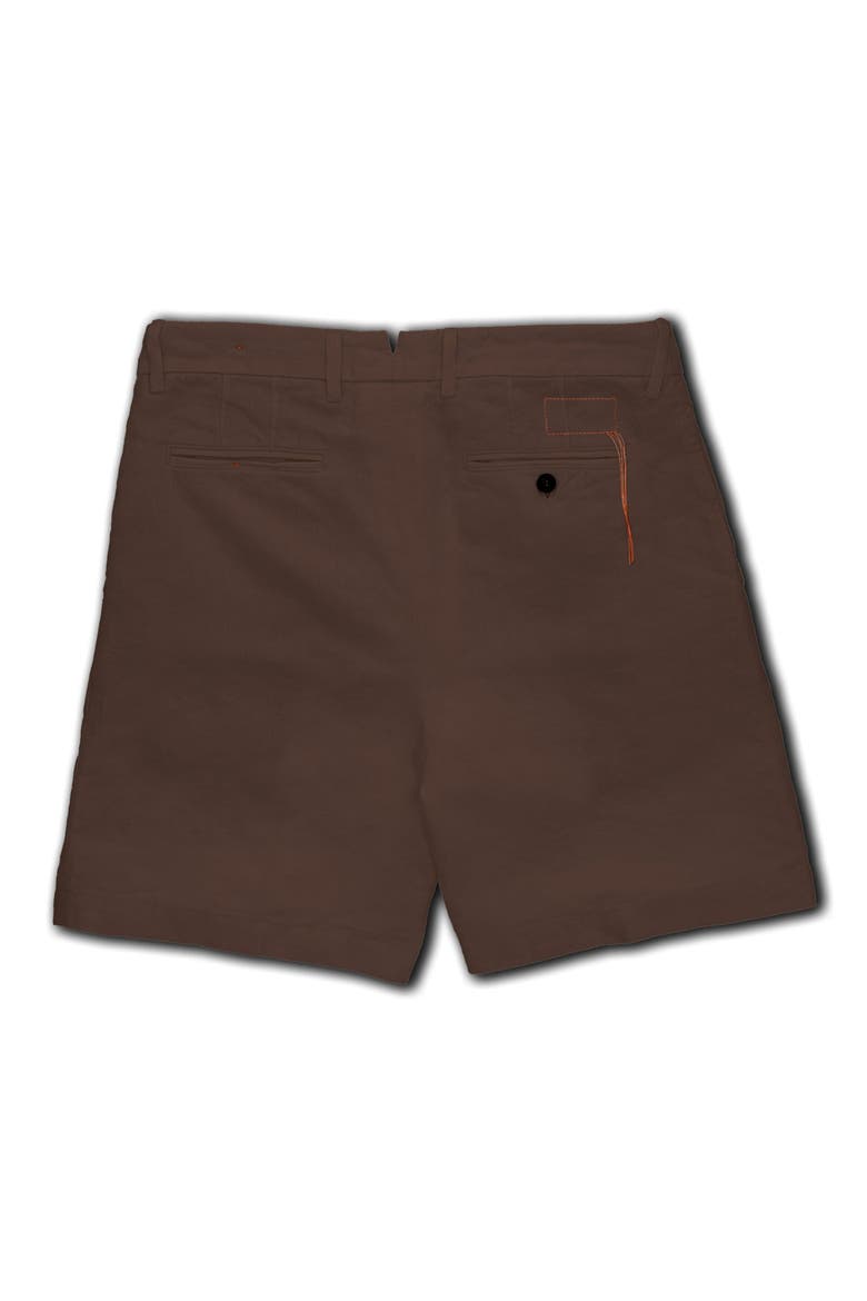 Beachshort Linen Bermuda Pleated Trousers, Alternate, color, BROWN