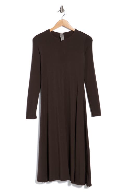 Long Sleeve Flare Swing Dress