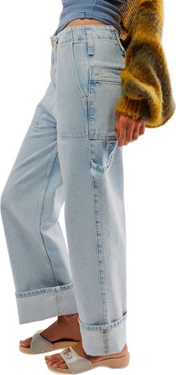 Major Leagues Wide Leg Crop Jeans