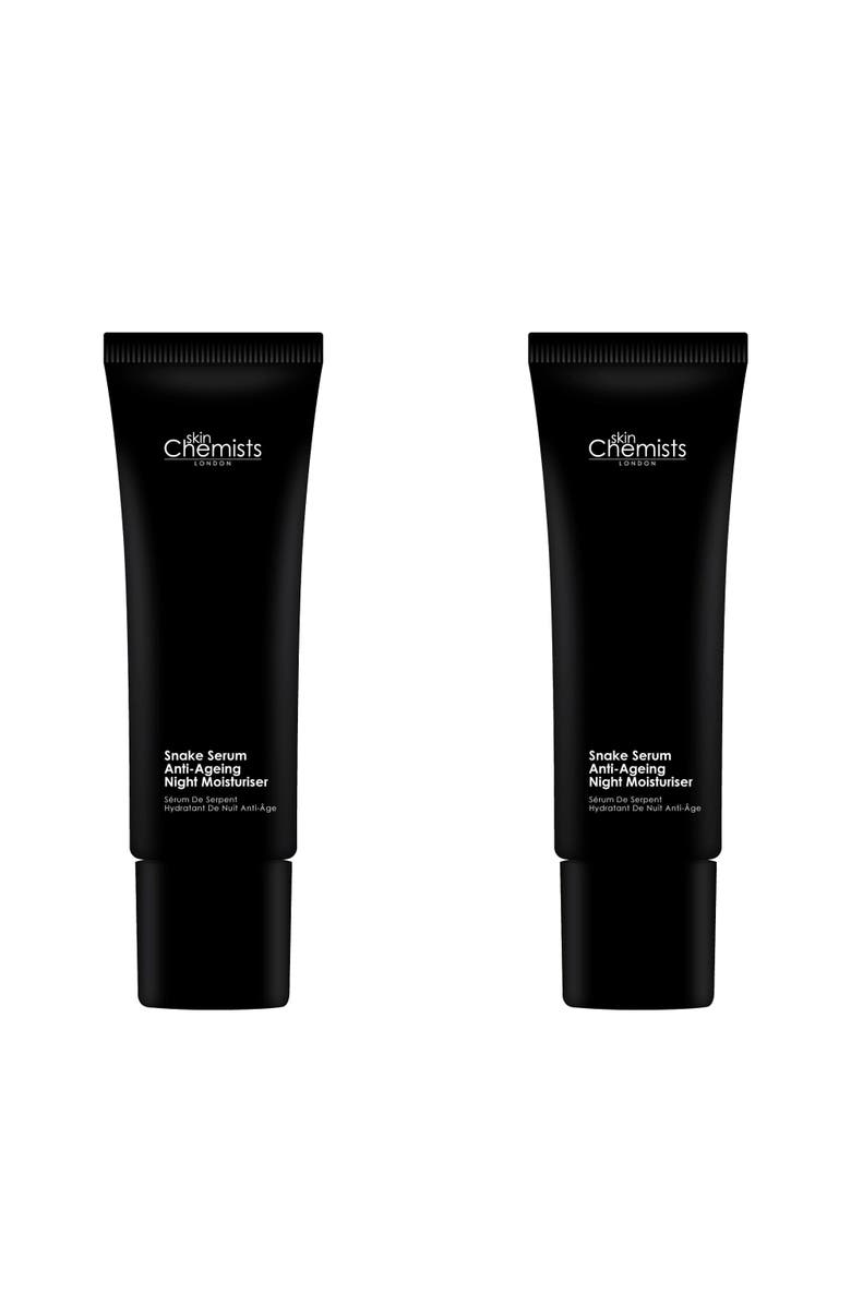 SKINCHEMISTS Snake Serum Anti-Ageing Night Moisturiser 50ml x 2 Duo Set, Main, color, White