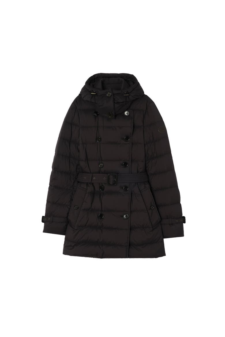 Short Nylon Audley Puffer Coat, Alternate, color, Black