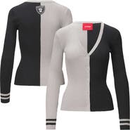 STAUD Women's STAUD Silver/Black Las Vegas Raiders Cargo Sweater