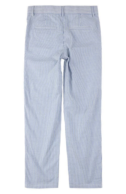 Brooks Brothers Kids' Pinstripe Cotton Pants In Light Blue