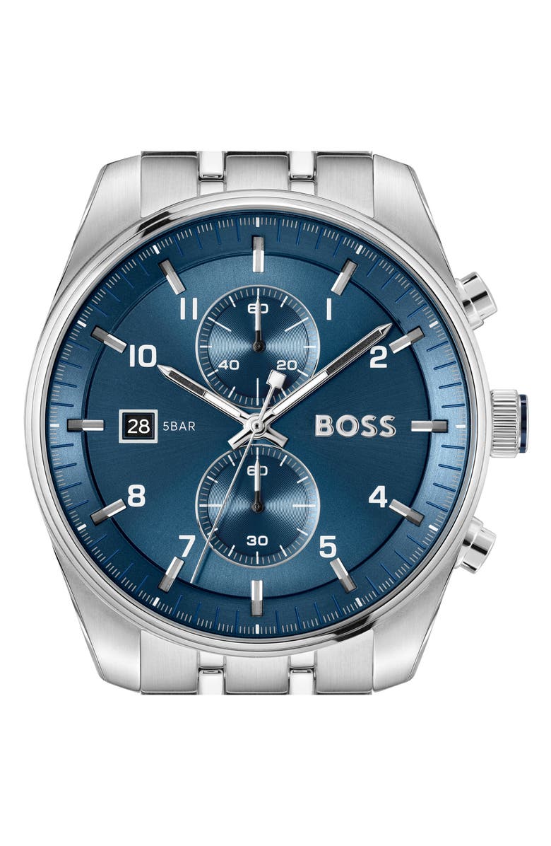 BOSS Skytraveller Chronograph Bracelet Watch, 44mm, Alternate, color, 
