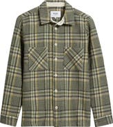Wax London Whiting Plaid Wool Blend Button-Up Shirt Jacket