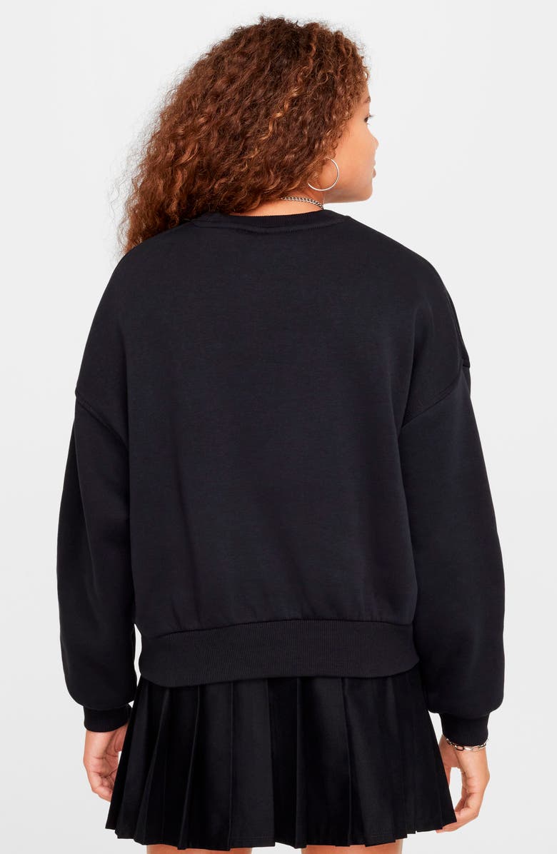 Nike Kids' Sportswear Club Fleece Crewneck Sweatshirt, Alternate, color, 010 Black/White