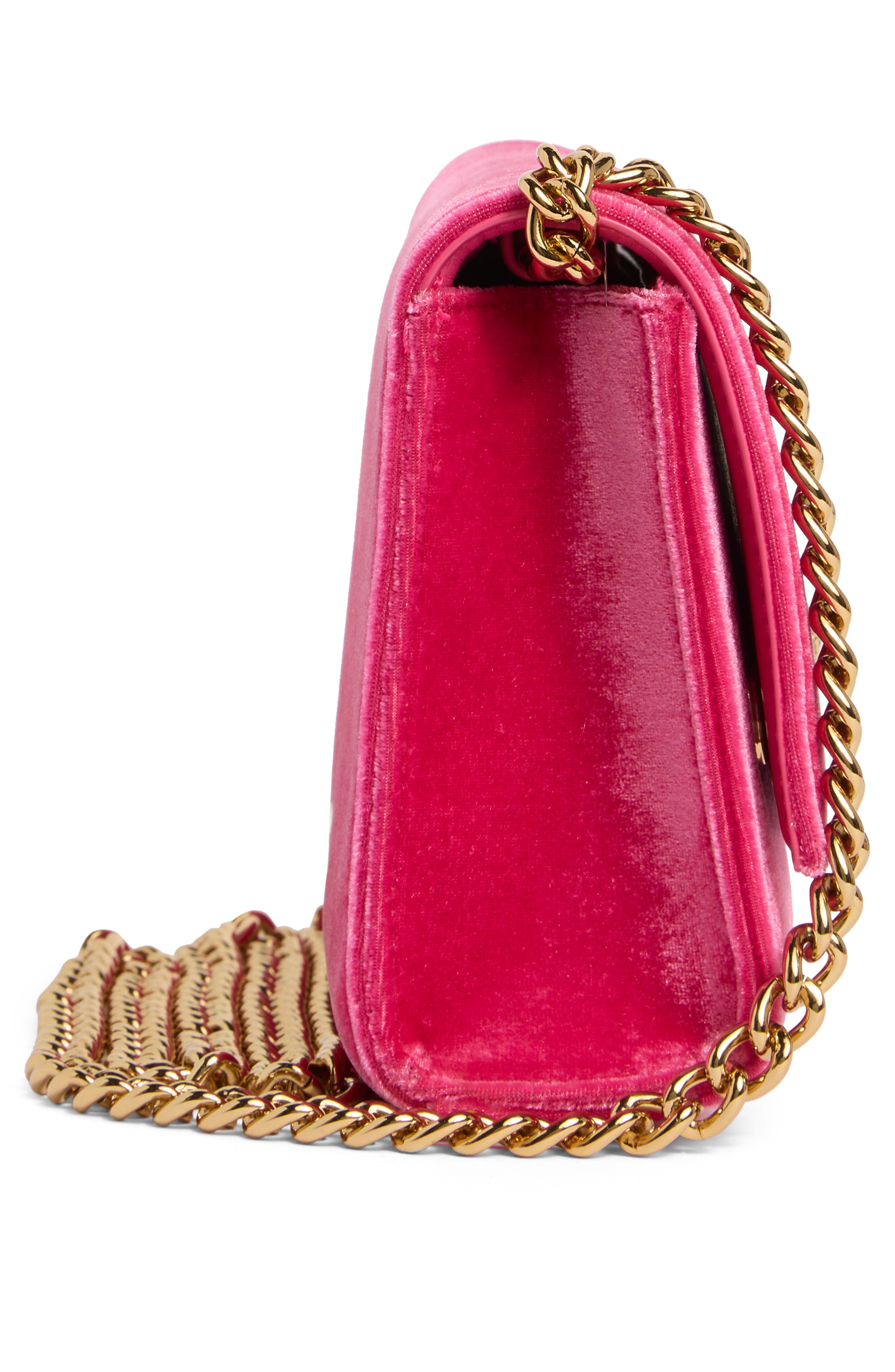 Kurt Geiger London KGL Velvet Clutch, Alternate, color, Bright Pink