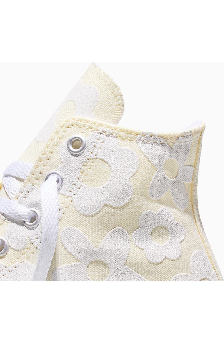 Converse Kids' Chuck Taylor All Star Canvas High Top Sneaker, Alternate, color, Egret/ White/ Silver