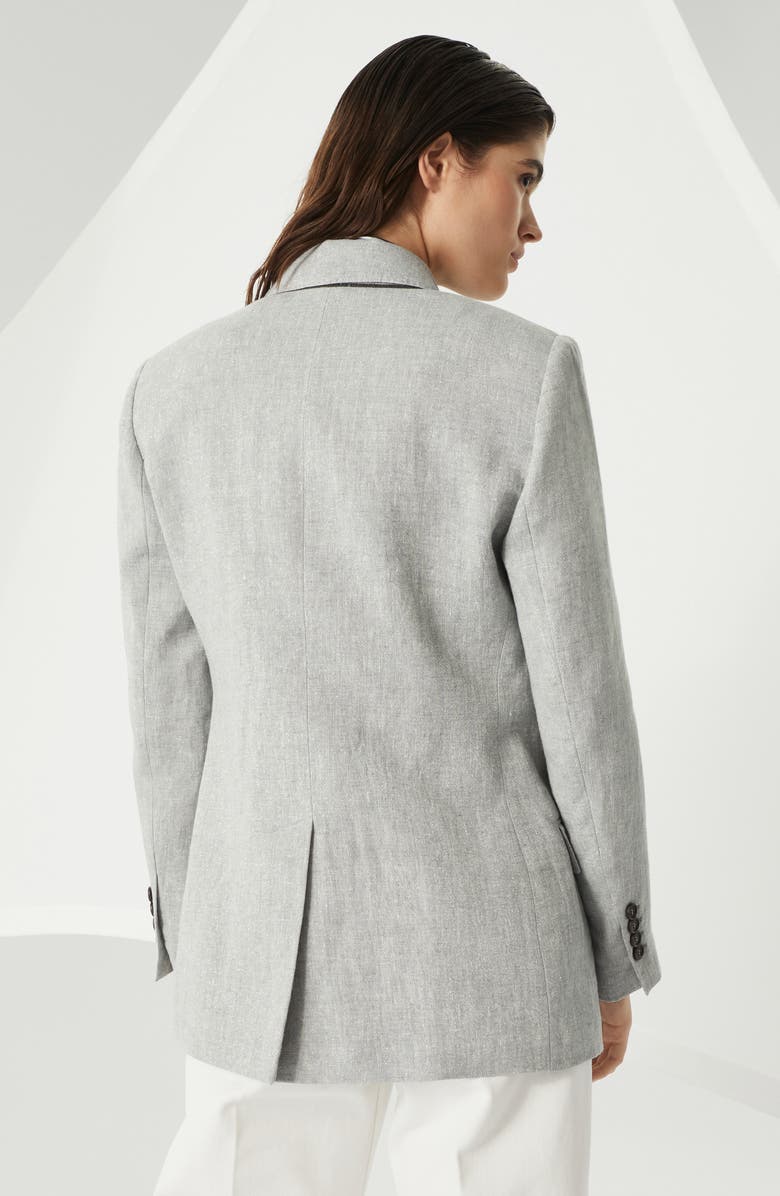 Brunello Cucinelli Sparkling canvas blazer, Alternate, color, 