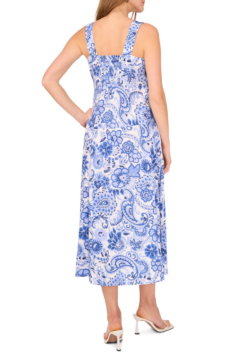 Print Tiered Maxi Dress, Alternate, color, SERENE SKY