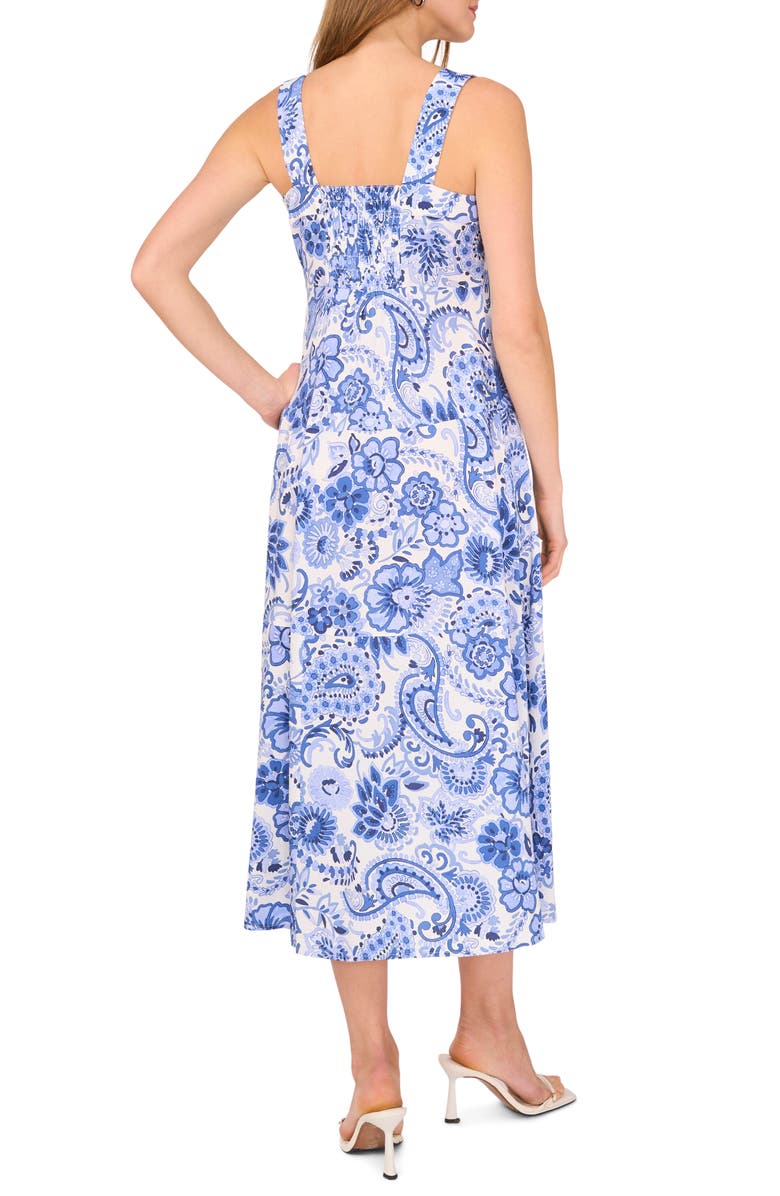 Vince Camuto Print Tiered Maxi Dress, Alternate, color, Serene Sky