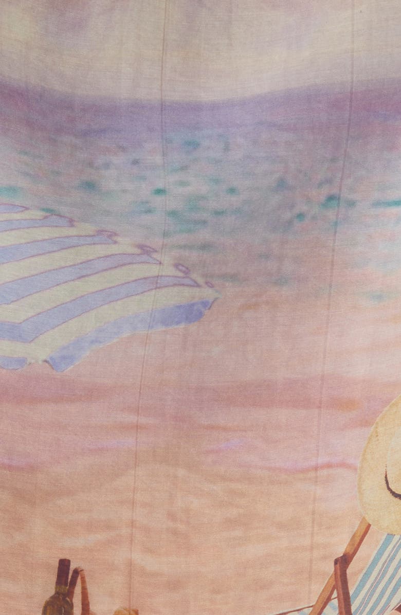 CIEBON Eilish Belted Midi Shirtdress, Alternate, color, Sunset Multi