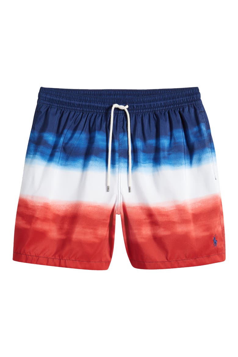 Ombré Swim Trunks, Alternate, color, RWB OMBRE