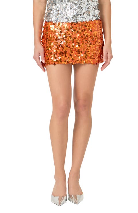 Colorblock Sequin Miniskirt