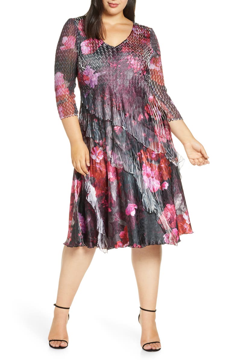Komarov Charmeuse A-Line Dress, Main, color,