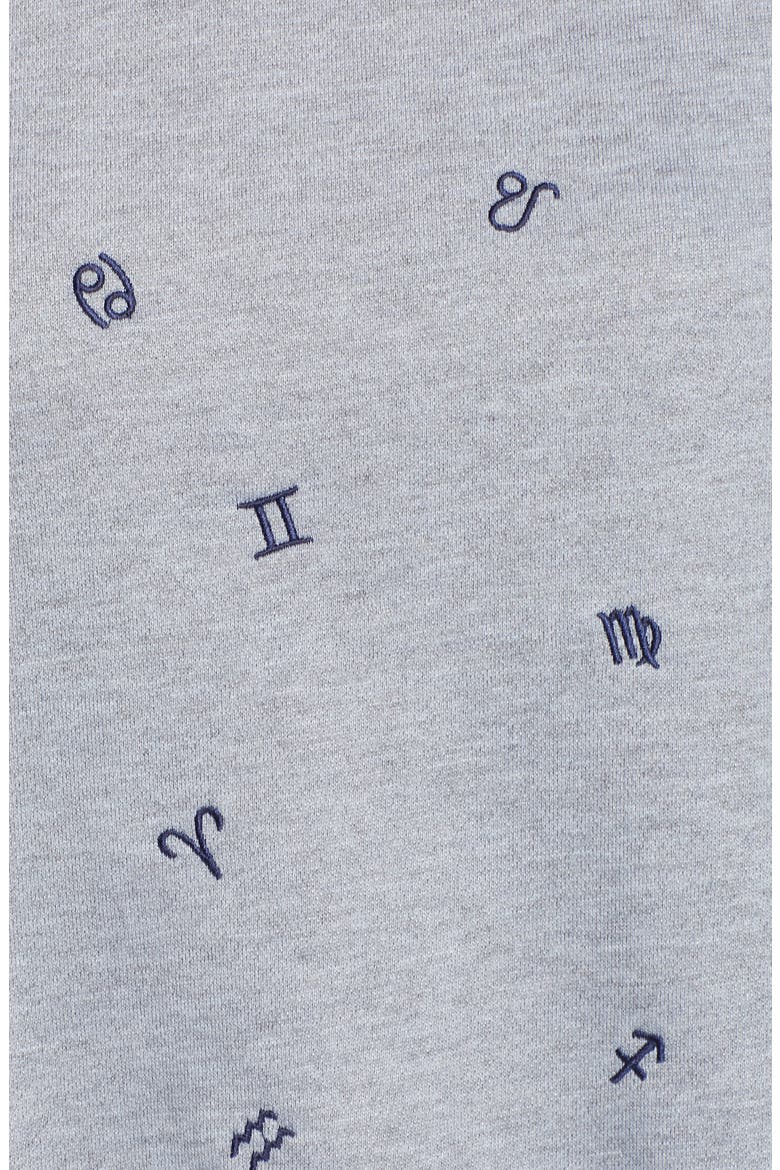 Zodiac Embroidered Sweatshirt, Alternate, color, HEATHER GREY
