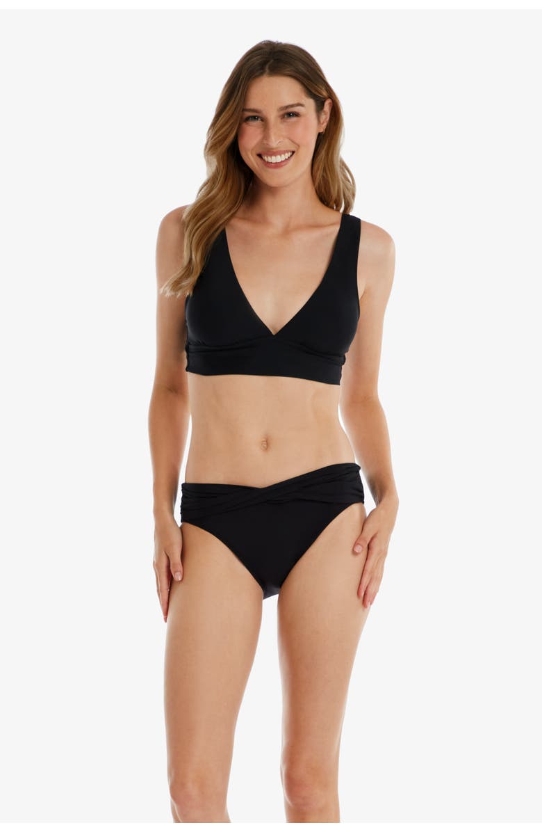 HELEN JON Twist Front Hipster, Alternate, color, Black