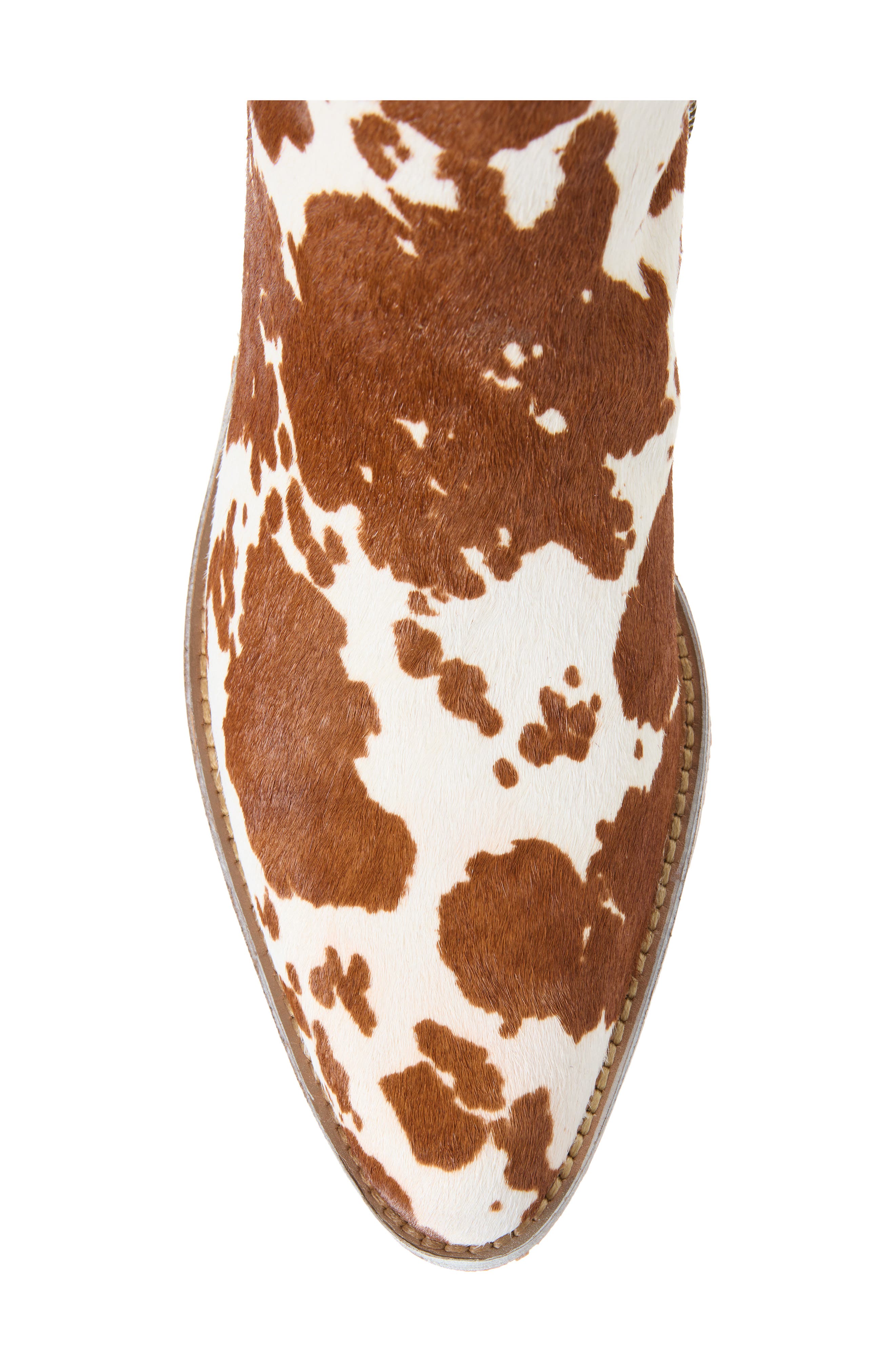 Kelcy Leather Boot, Alternate, color, WHITE BROWN CALF HAIR