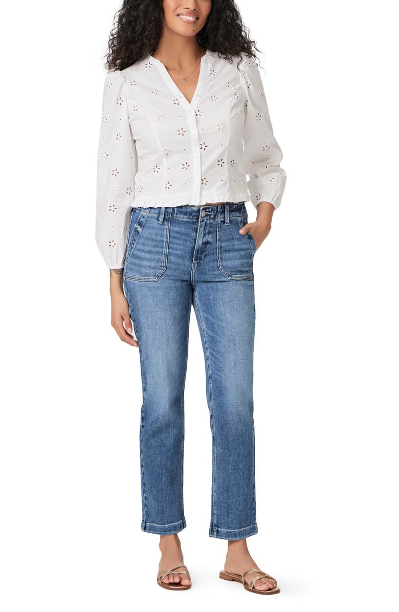 PAIGE Mayslie Patch Pocket Ankle Straight Leg Jeans, Alternate, color, 