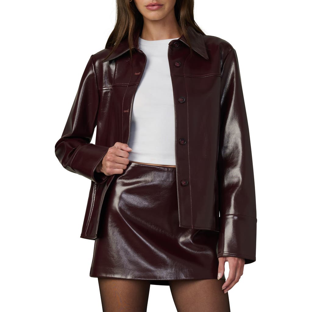 Joe's Jeans The Daisy Faux Leather Jacket In Burgundy