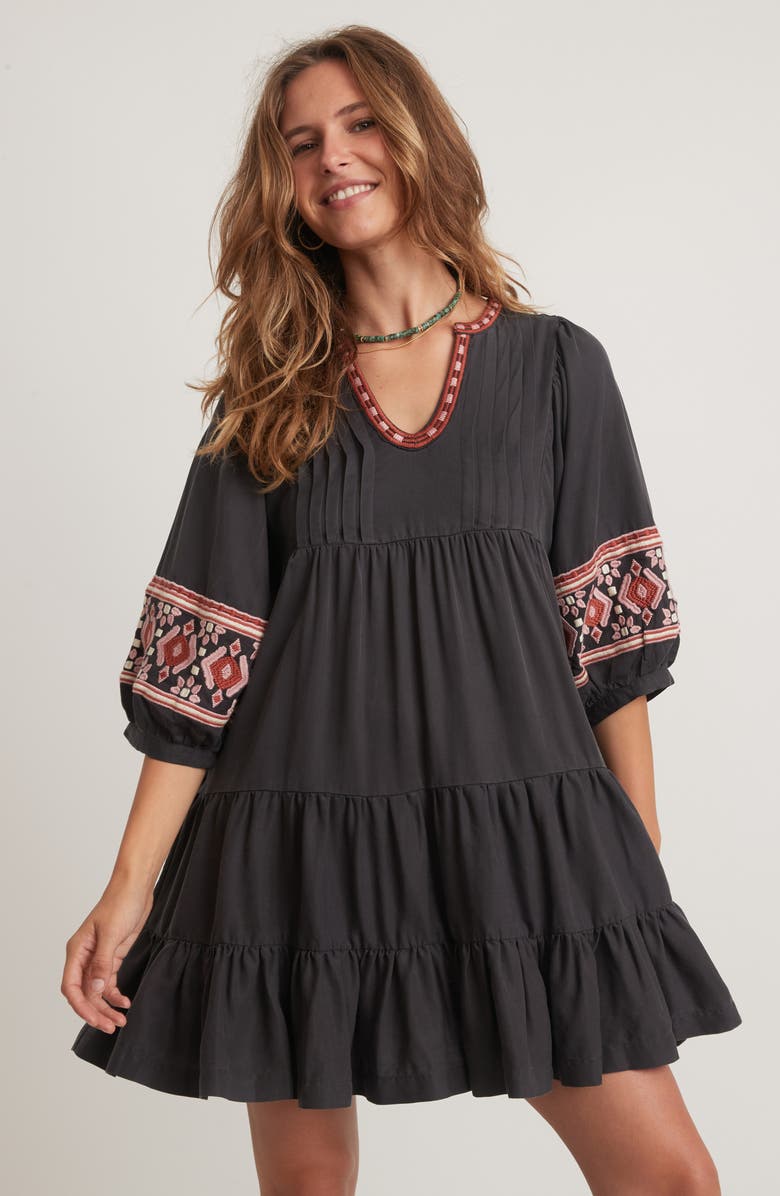 Marine Layer Olema Embroidered Minidress, Alternate, color, 