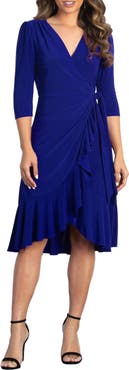 Kiyonna Whimsy Midi Wrap Dress