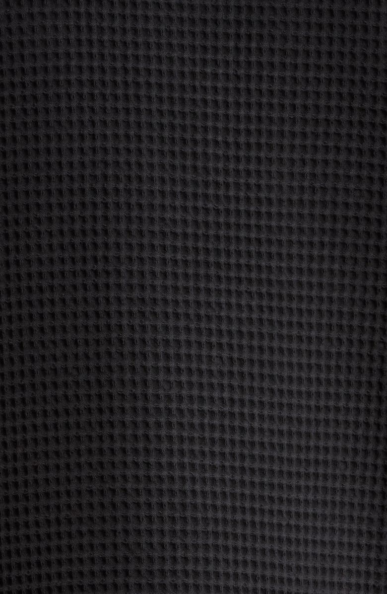 Brain Dead Waffle Knit Button-Up Shirt, Alternate, color, Black