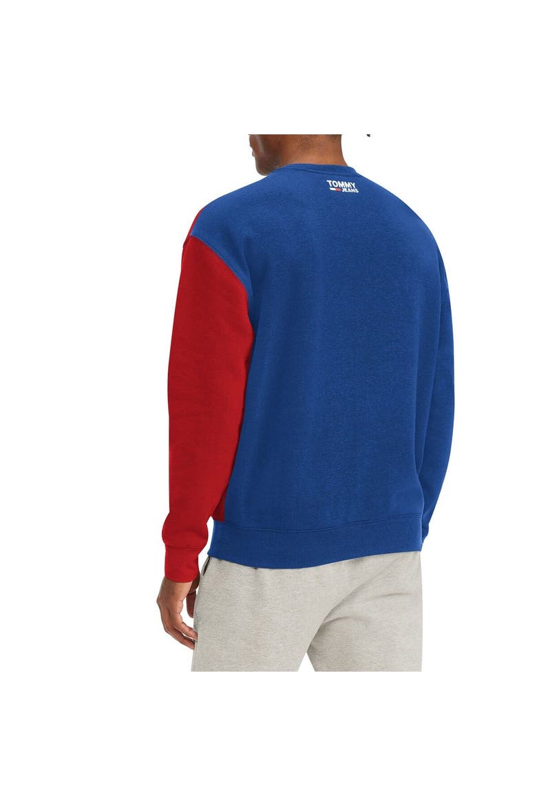 Men's Tommy Jeans Red/Royal Philadelphia 76ers Keith Split Pullover Sweatshirt, Alternate, color, Red