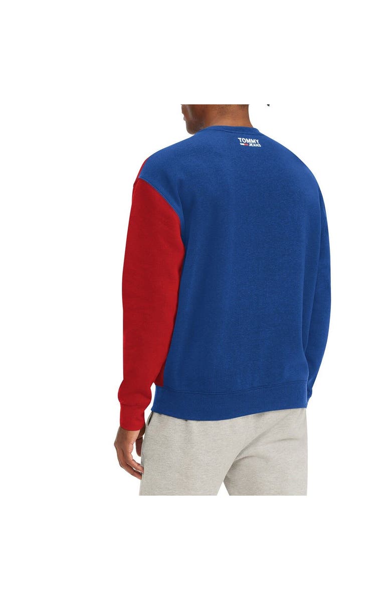 TOMMY JEANS Men's Tommy Jeans Red/Royal Philadelphia 76ers Keith Split Pullover Sweatshirt, Alternate, color, Red