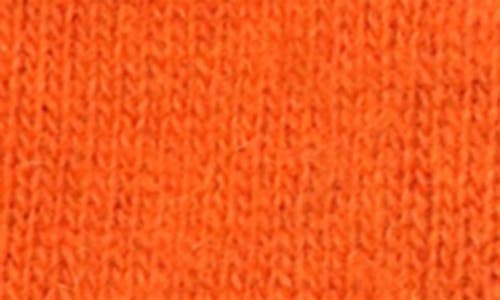 Portolano Wool Blend Gloves With Faux Fur Trim In Orange