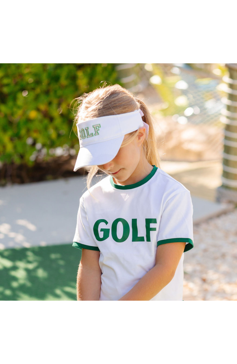 Bits & Bows Golf Bow Visor, Alternate, color, White