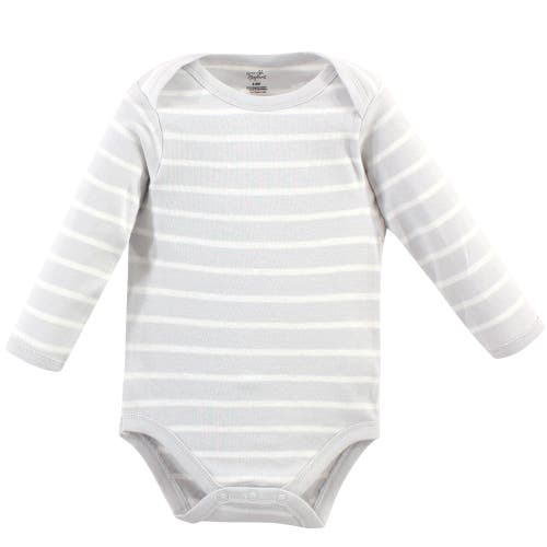 Touched By Nature 5pk Long Sleeve Organic Bodysuits In White