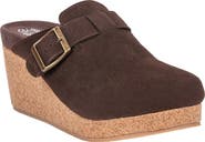 GOOD CHOICE NEW YORK Madison Buckled Faux Leather Wedge Clog