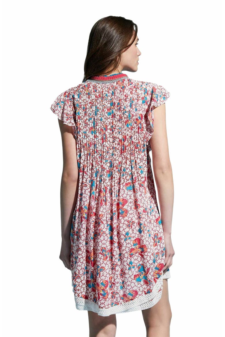 Women's Iris Lace Mini Dress - Vilebrequin X Poupette St Barth, Alternate, color, COQUELICOT