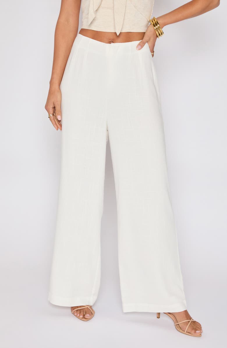 VICI Collection Brunch Ready Wide Leg Pants, Main, color, White