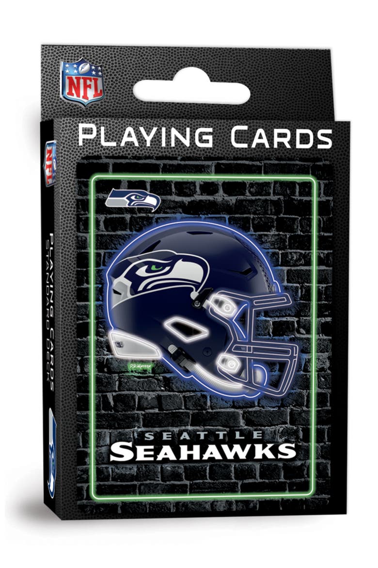 Seattle Seahawks Neon Playing Cards, Main, color, Multicolor