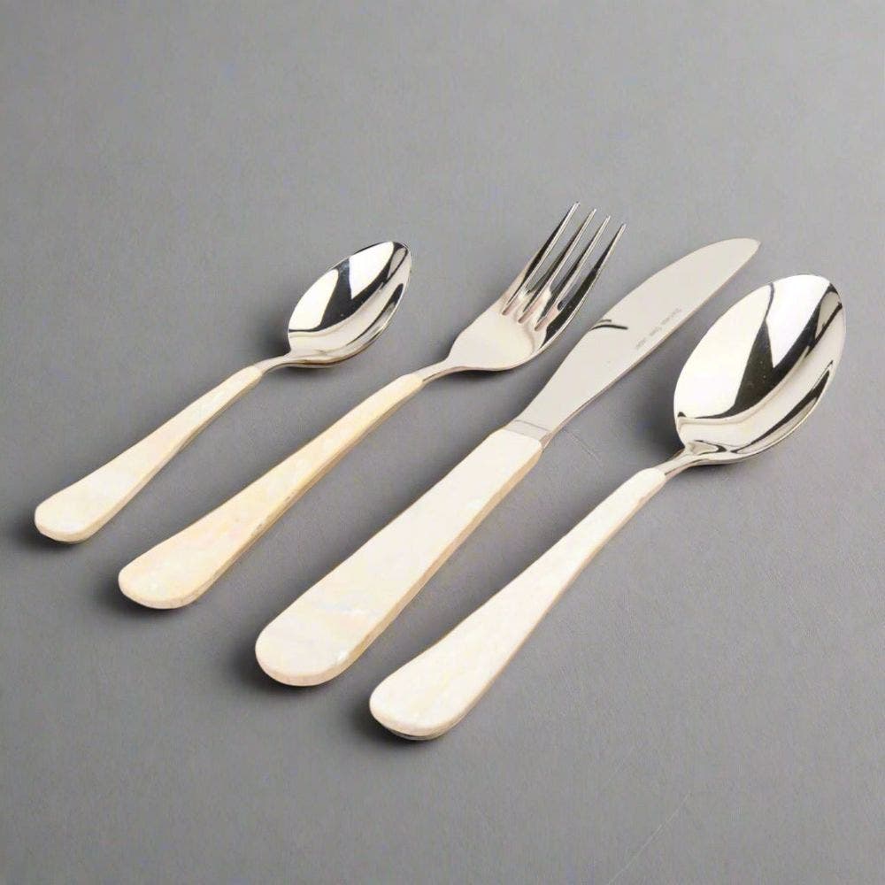 Kubo Mother Of Pearl Flatware In Brown