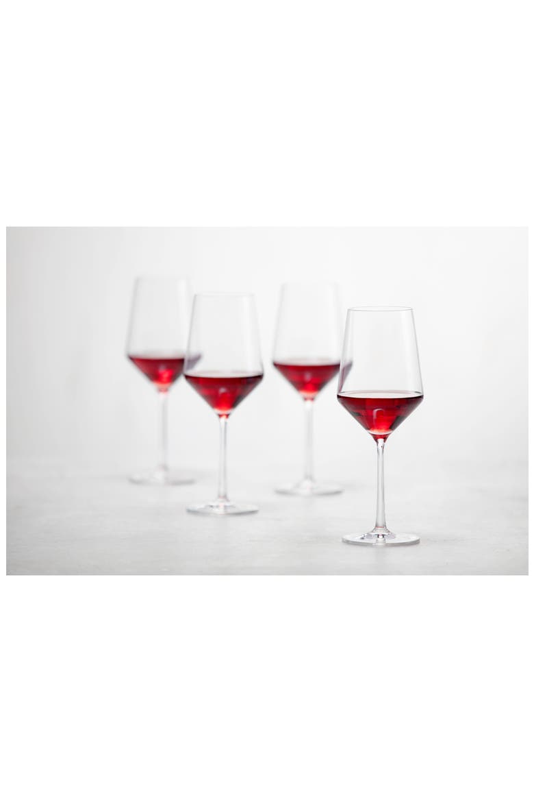Pure Set of 8 Red & White Wine Glasses, Alternate, color, CLEAR