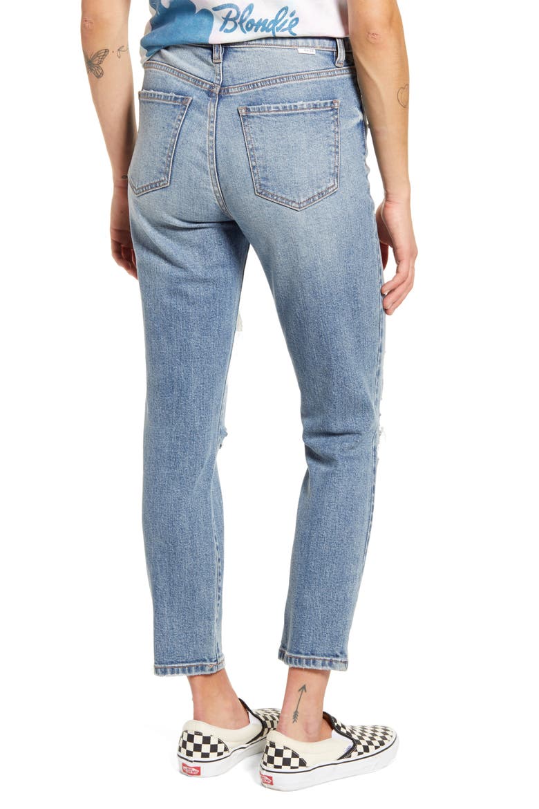 DAZE The Original Ripped High Waist Ankle Skinny Jeans (Women) | Nordstrom