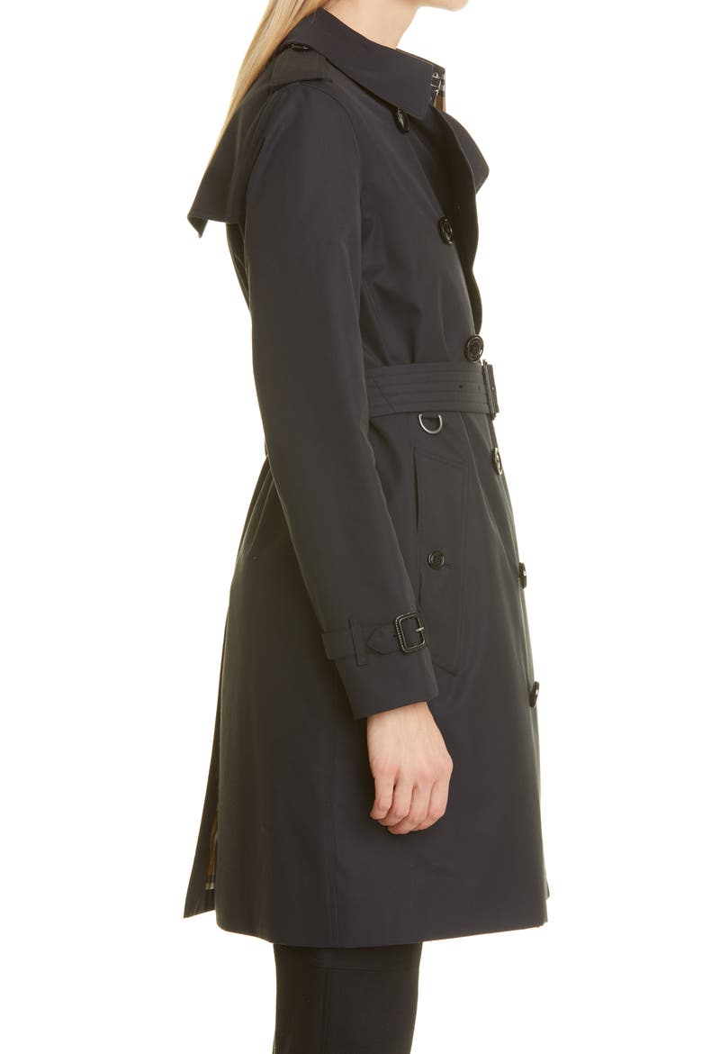 Kensington Cotton Trench Coat, Alternate, color, MIDNIGHT