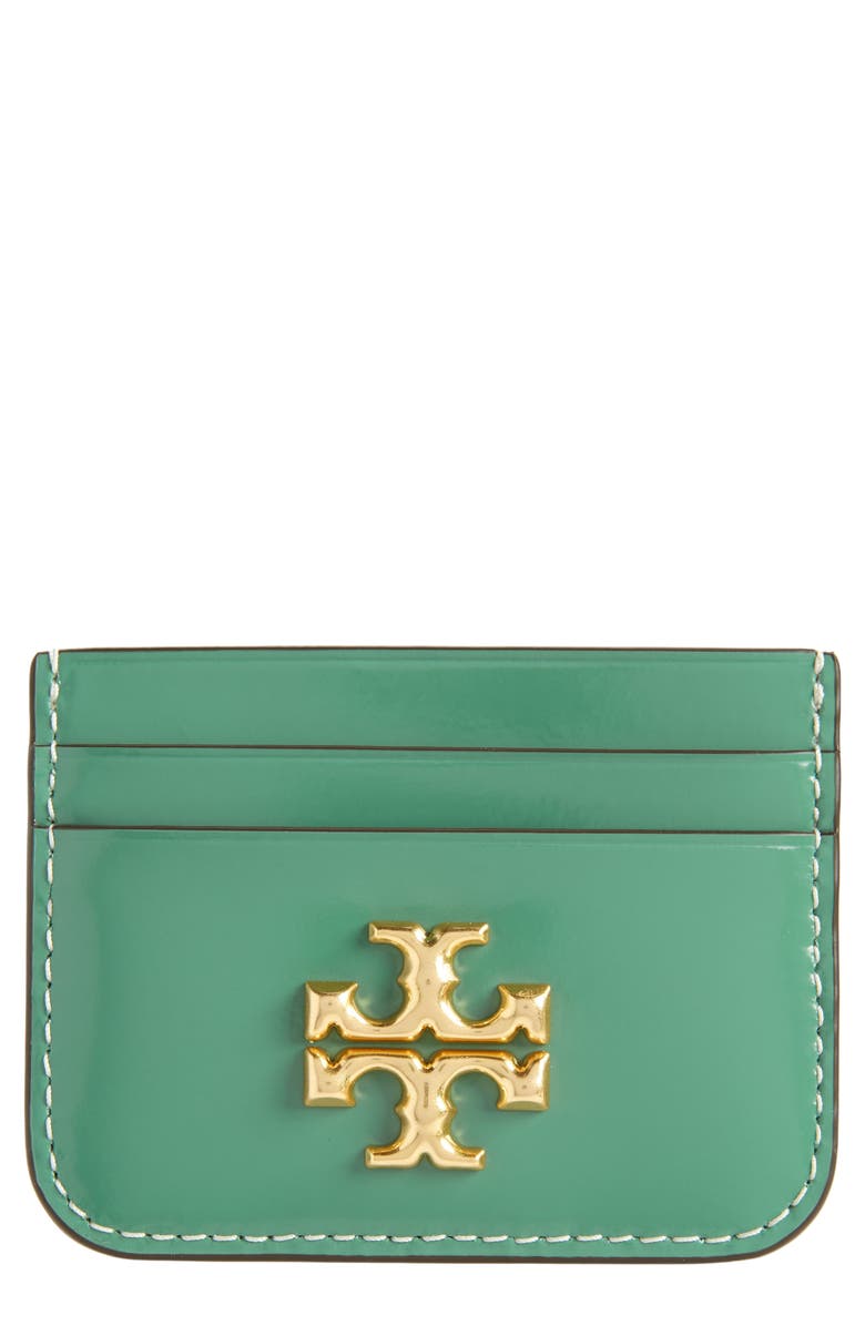 Tory Burch Eleanor Leather Card Case, Main, color, 