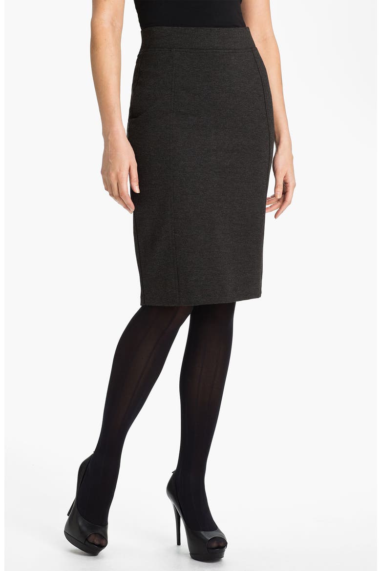 'Prudence' Ponte Skirt, Main, color, HEATHER GREY