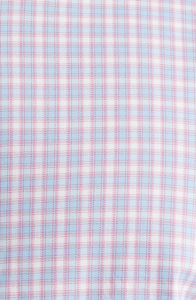 Peter Millar Felix Crown Lite Gingham Check Performance Twill Button-Down Shirt, Alternate, color, Chili Red