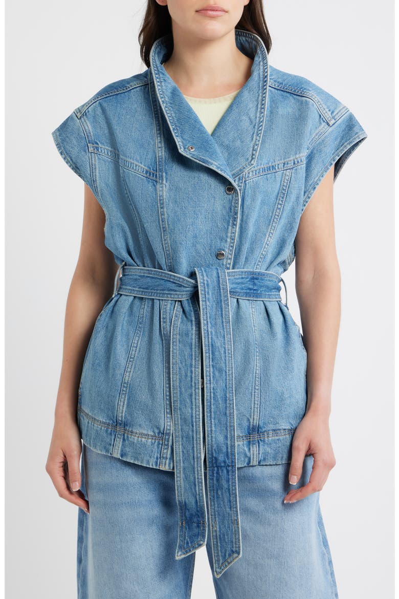 Denim Vest, Main, color, LIGHT BLUE