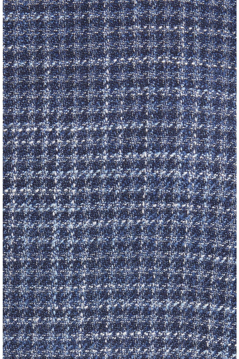 Crossover Micro Check Wool, Silk & Cashmere Sport Coat, Alternate, color, BLUE
