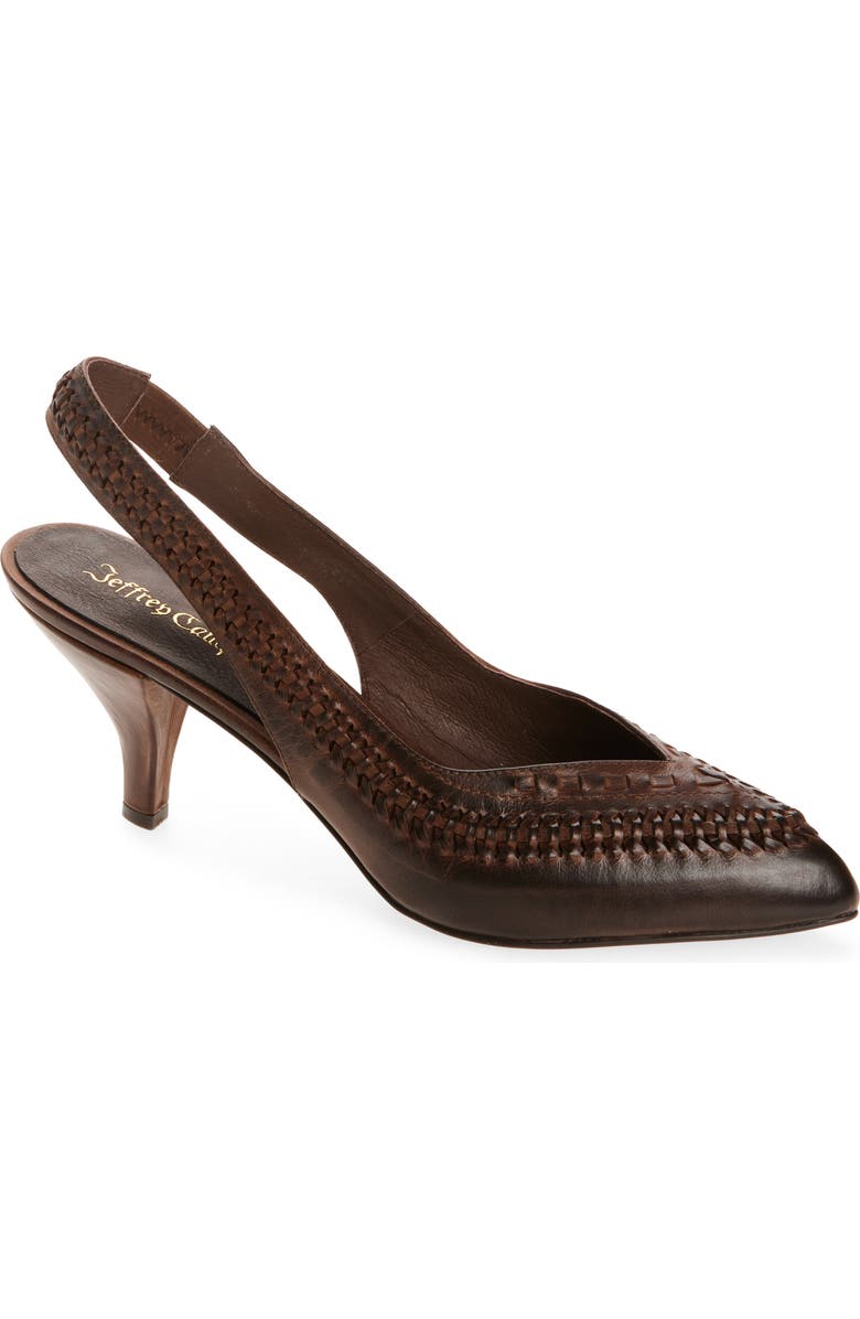 Jeffrey Campbell Madre Slingback Pointed Toe Pump, Main, color, Brown Ruboff