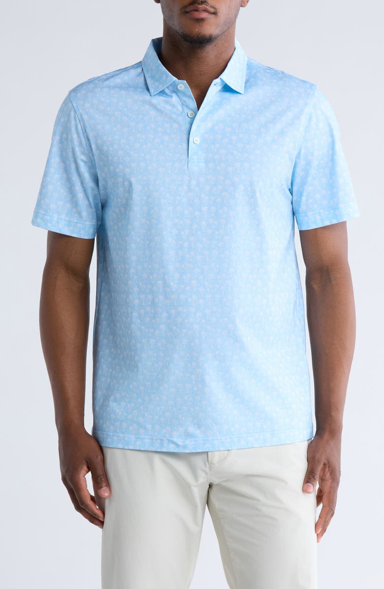 Bugatchi Stretch Cotton Knit Polo, Main, color, Sky